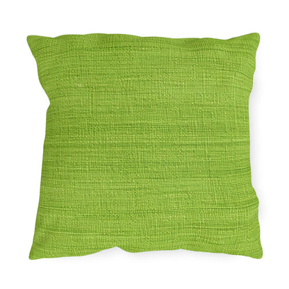 Lush Grass Neon Green: Denim-Inspired, Springtime Fabric Style - Outdoor Pillows