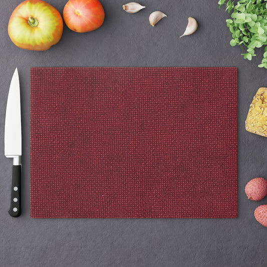 Seamless Texture - Maroon/Burgundy Denim-Inspired Fabric - Cutting Board