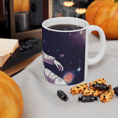 Astro Pioneer - Star-filled Galaxy Illustration - Ceramic Mug 11oz