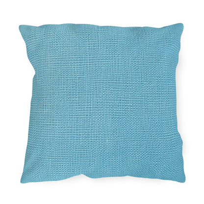 Bright Aqua Teal: Denim-Inspired Refreshing Blue Summer Fabric - Outdoor Pillows