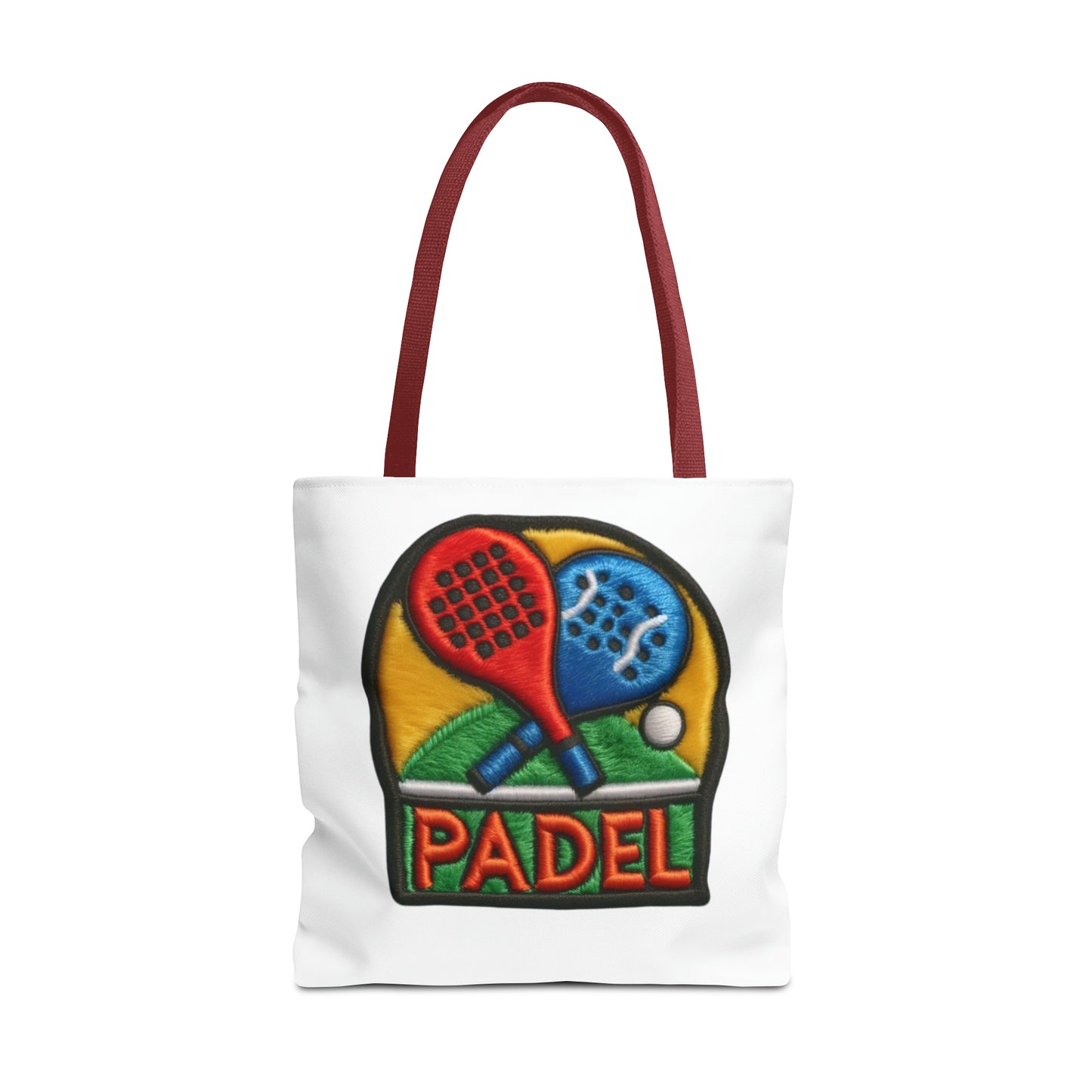 Padel Chenille Patch, Faux Graphic- Tote Bag (AOP)