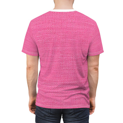 Doll-Like Pink Denim Designer Fabric Style - Unisex Cut & Sew Tee (AOP)