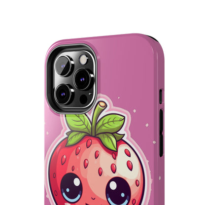 Kawaii Strawberry Adventure - Anime Classic Traditional Japanese Fruit - Otaku Artwork - Tough Phone Cases