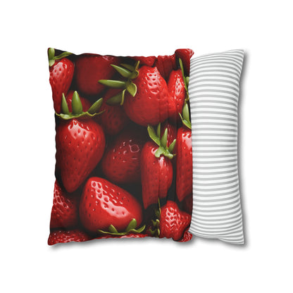 Strawberry Patch Picks: Home Decor and Gifts for the Ultimate Berry Fan - Spun Polyester Square Pillow Case