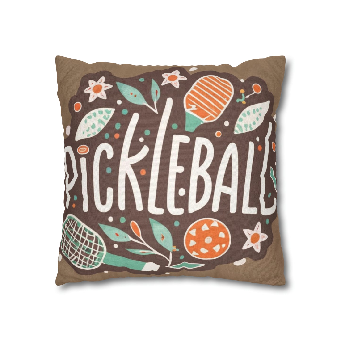 Pickleball Boho Graphic - Sport Gift - Spun Polyester Square Pillow Case