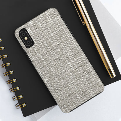 Silver Grey: Denim-Inspired, Contemporary Fabric Design - Tough Phone Cases