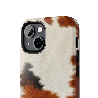 Hair Cowhide Leather Natural Design Durable Rugged Style - Tough Phone Cases