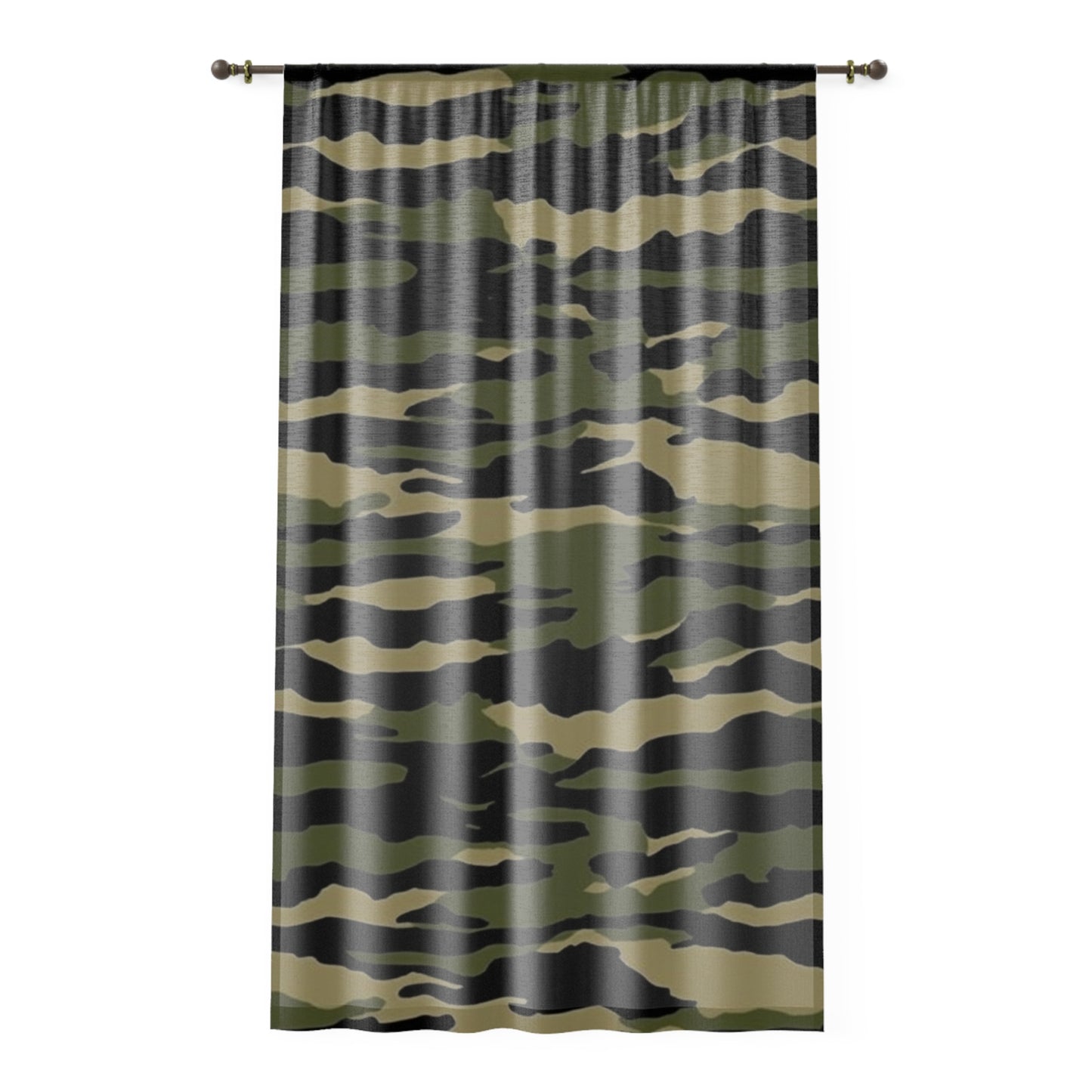 Tiger Stripe Camouflage: Military Style - Window Curtain