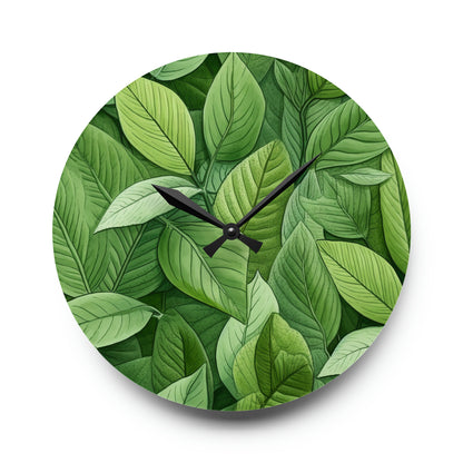 Green Plant - Acrylic Wall Clock