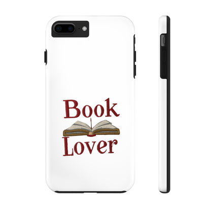 Open Book Embroidery Art: Book Lover Text for Avid Readers - Tough Phone Cases