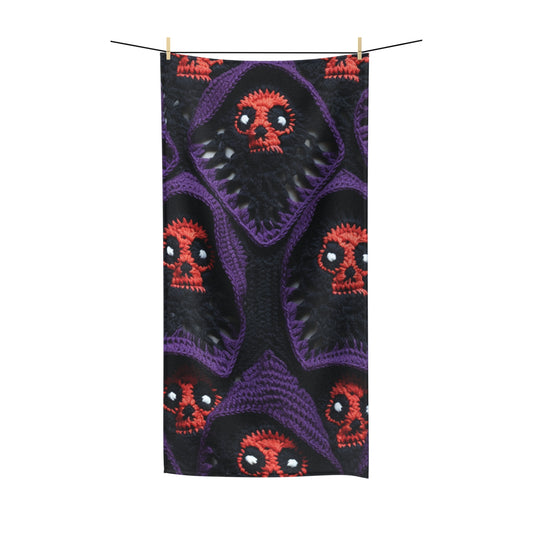 Grim Reaper Crochet Halloween Fright Scare Ghoul Fantasy Horror - Polycotton Towel