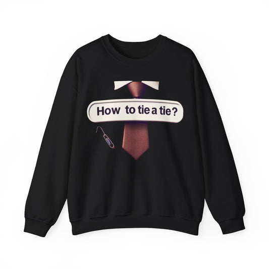 How To Tie A Tie? Search Bar, Funny Gift, Unisex Heavy Blend™ Crewneck Sweatshirt