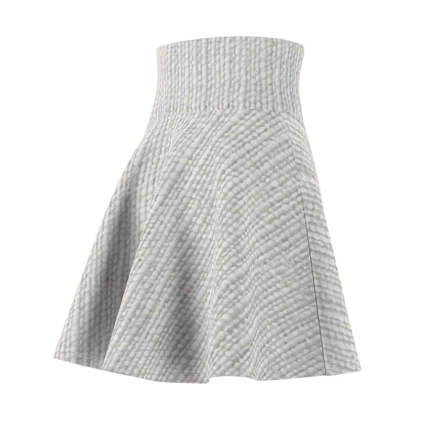 Chic White Denim-Style Fabric, Luxurious & Stylish Material - Women's Skater Skirt (AOP)