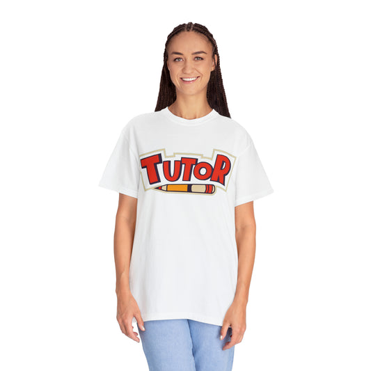 Letras dinámicas de tutor - Gráfico de lápiz educativo - Camiseta unisex teñida de prendas