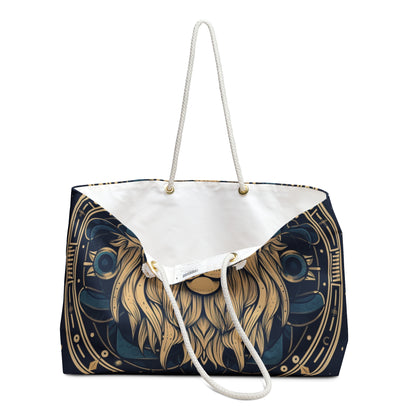 Leo Zodiac Sign - Mystic Circle Astrology Art Cosmic constellation - Weekender Bag