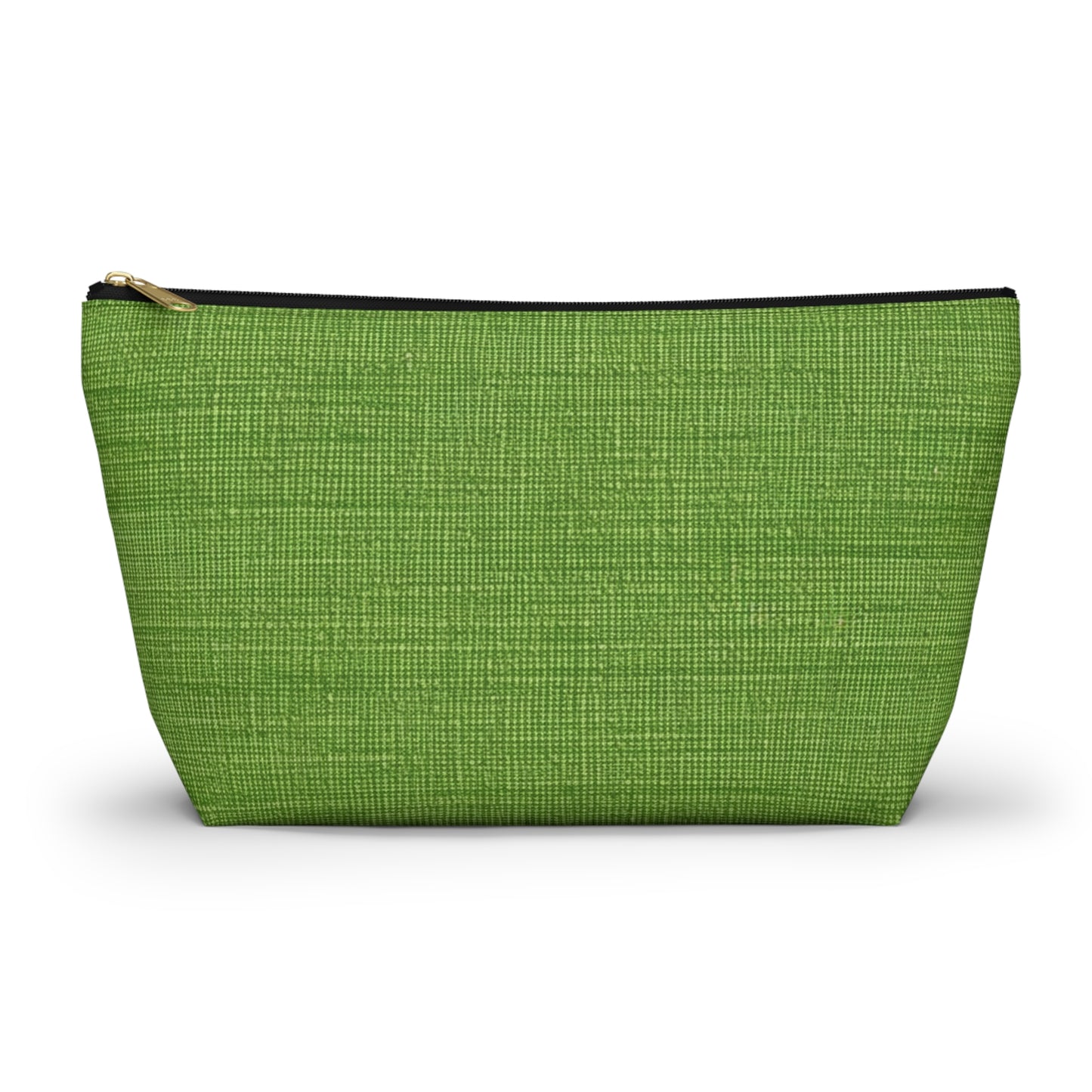 Olive Green Denim-Style: Seamless, Textured Fabric - Accessory Pouch w T-bottom