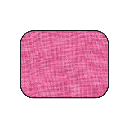 Doll-Like Pink Denim Designer Fabric Style - Car Mats (Set of 4)