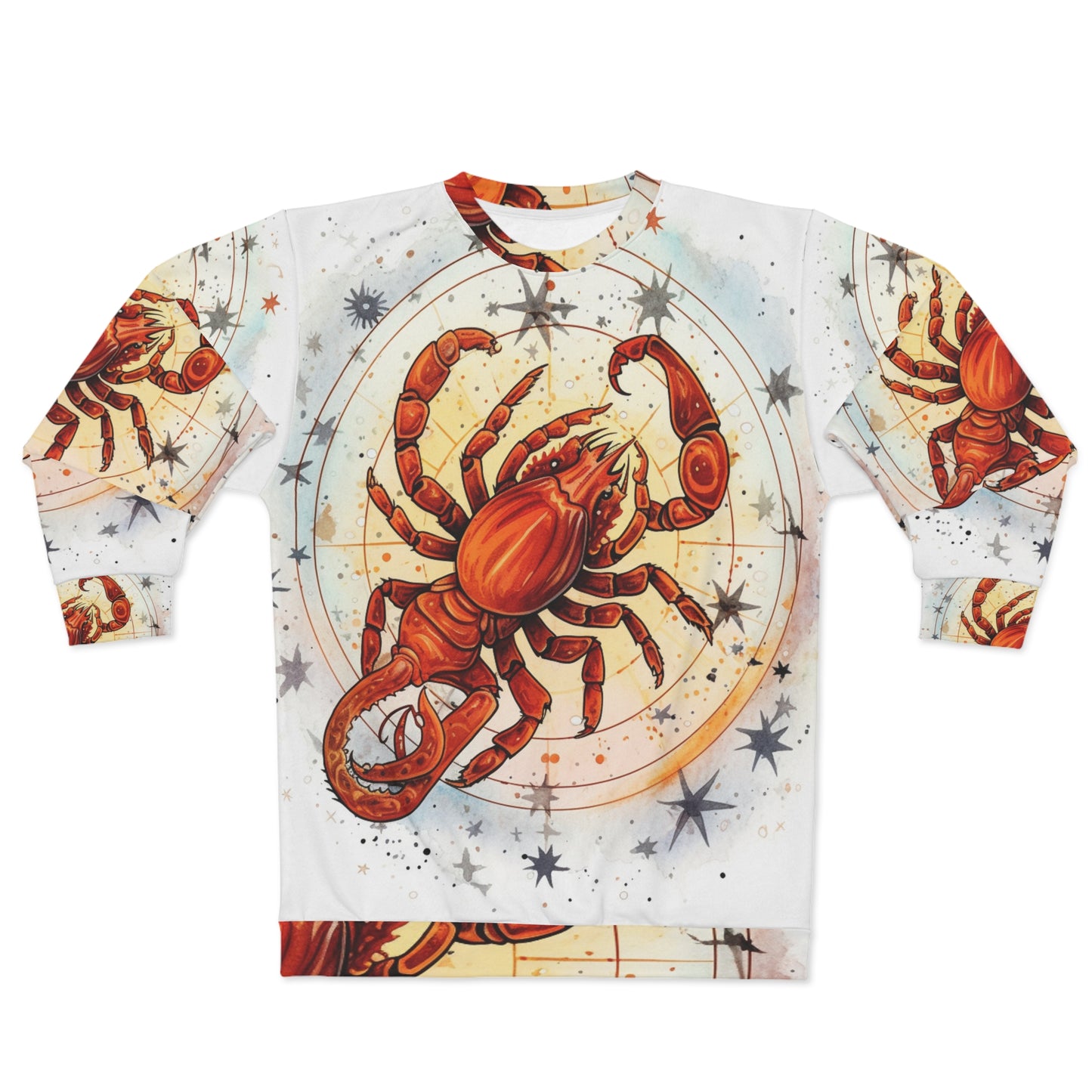 Prickly Scorpio Astrology - Sharp Zodiac Scorpion Celestial Horoscope - Unisex Sweatshirt (AOP)