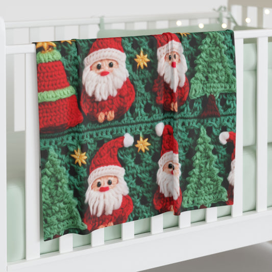 Santa Claus Crochet Pattern, Christmas Design, Festive Holiday Decor, Father Christmas Motif. Perfect for Yuletide Celebration - Baby Swaddle Blanket