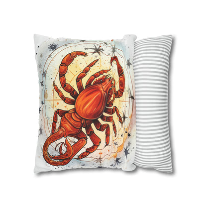 Prickly Scorpio Astrology - Sharp Zodiac Scorpion Celestial Horoscope - Spun Polyester Square Pillow Case