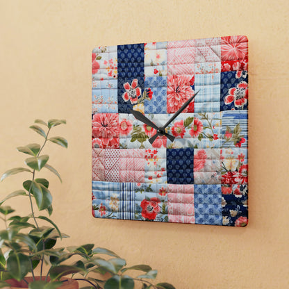 Quilt Design - Acrylic Wall Clock