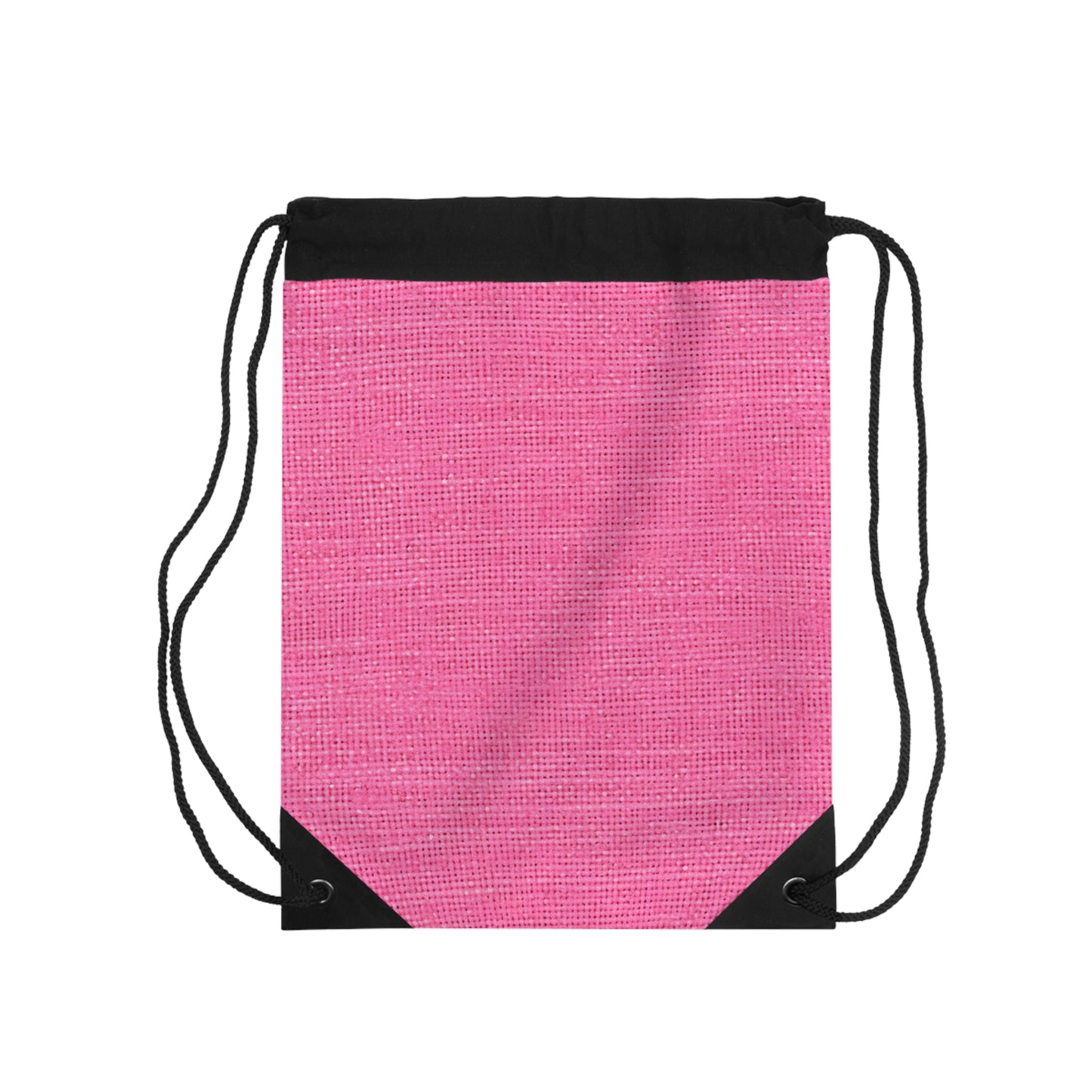 Doll-Like Pink Denim Designer Fabric Style - Drawstring Bag