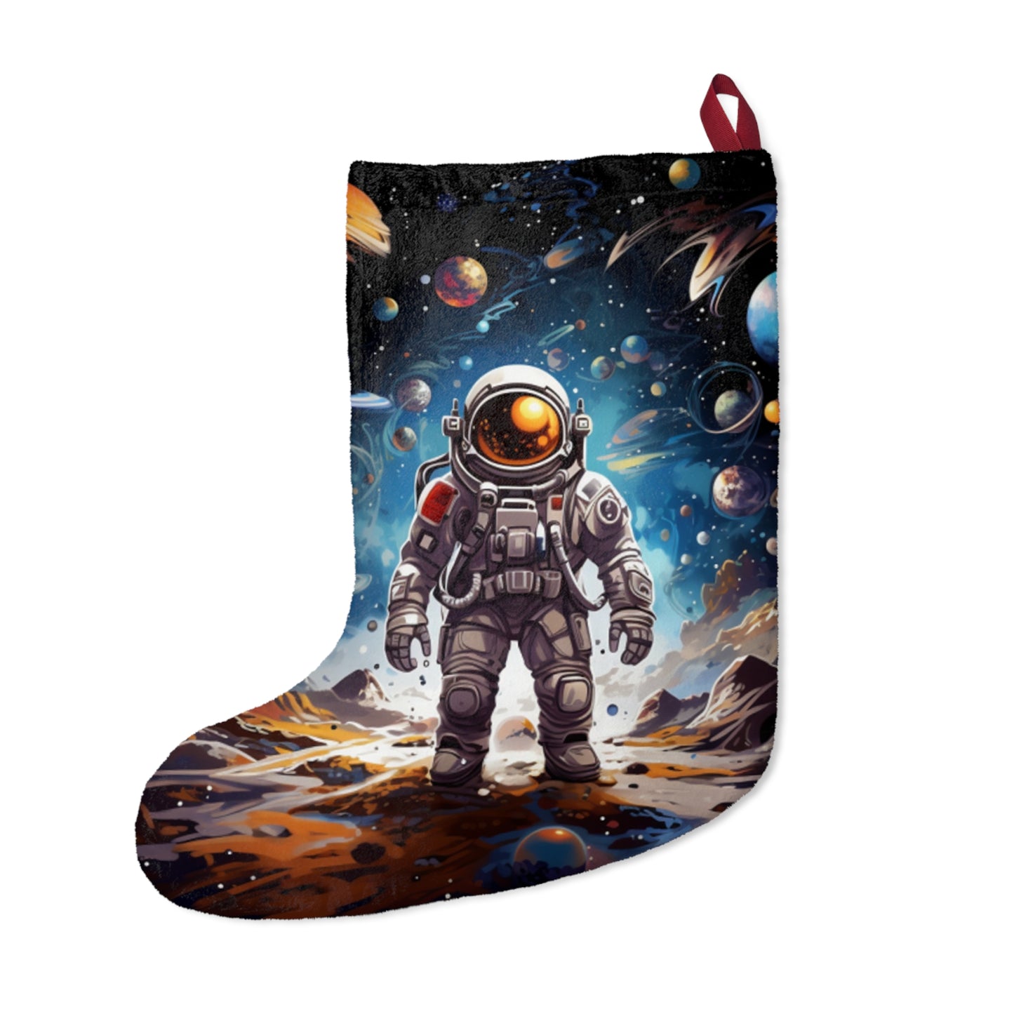 Galactic Voyage: Astronaut Journey in Celestial Star Cosmic Exploration - Christmas Stockings