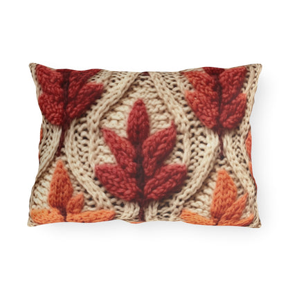 Crochet Fall Leaves: Harvest Rustic Design - Golden Browns -Woodland Maple Magic - Outdoor Pillows