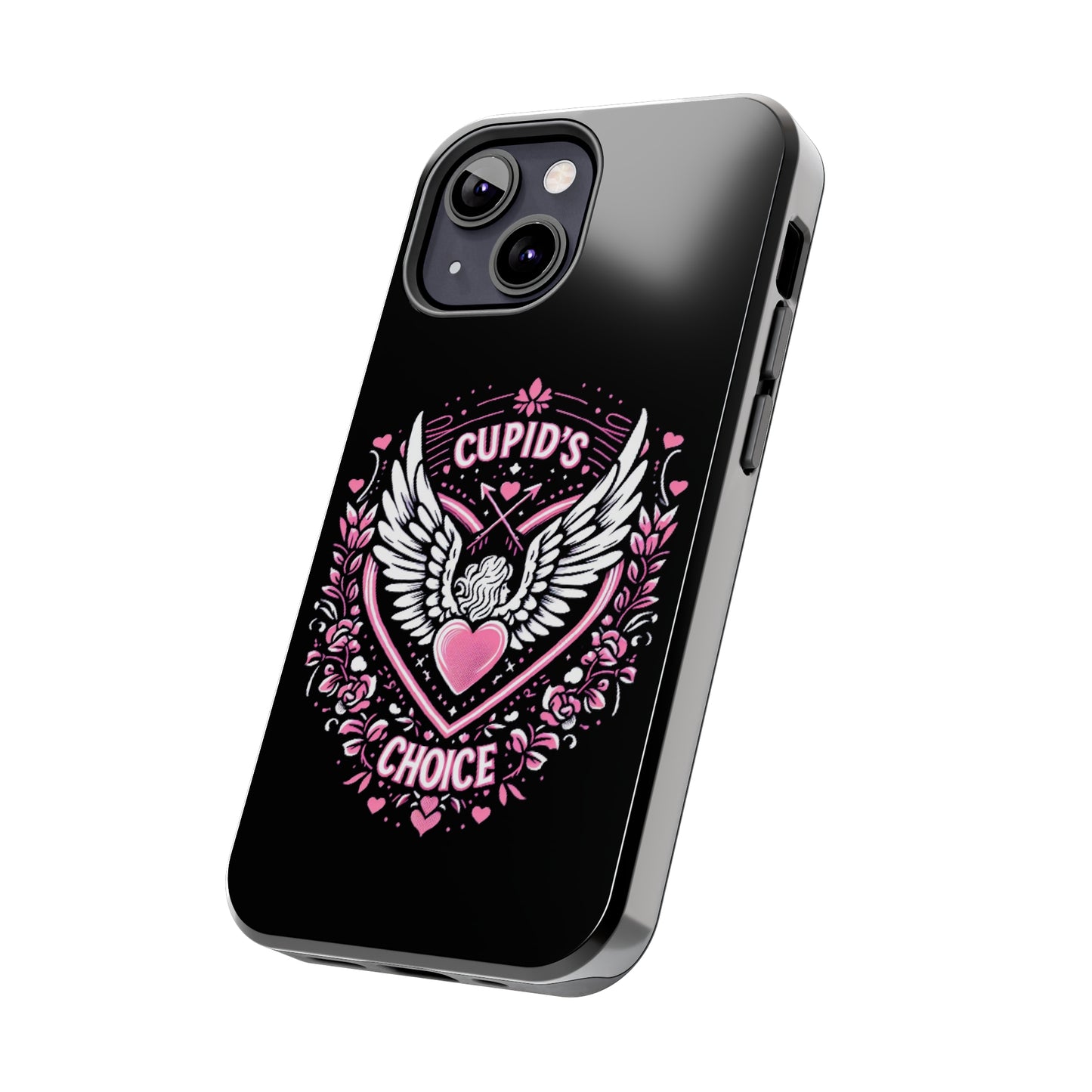 Cupidos Choice Crest con corazón y alas - Amor y romance con temática de San Valentín - Fundas resistentes para teléfonos