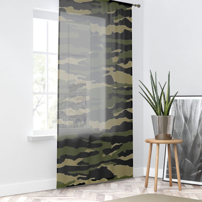 Tiger Stripe Camouflage: Military Style - Window Curtain