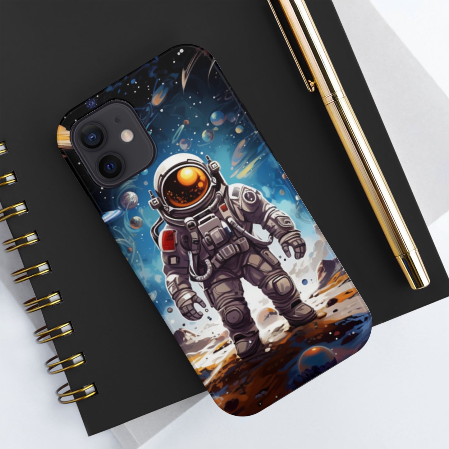 Galactic Voyage: Astronaut Journey in Celestial Star Cosmic Exploration - Tough Phone Cases