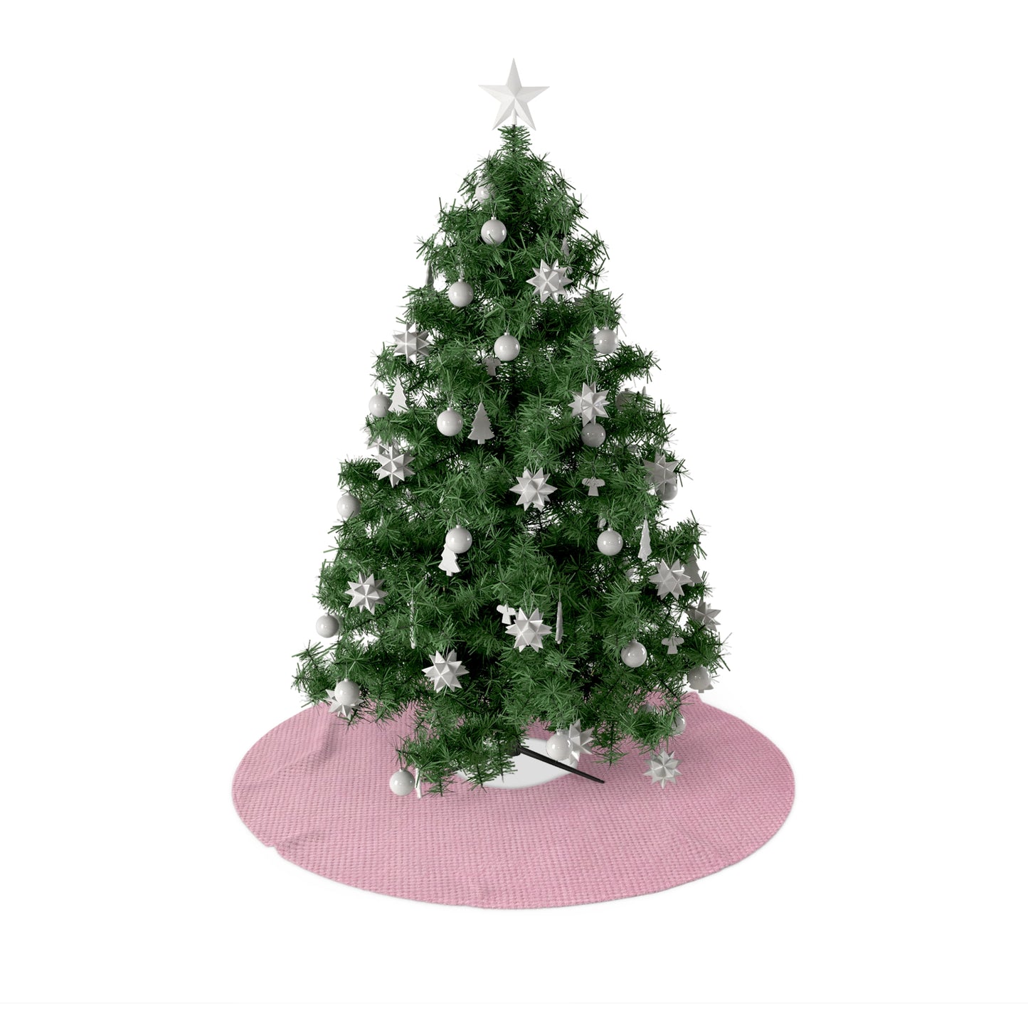 Blushing Garment Dye Pink: Denim-Inspired, Soft-Toned Fabric - Christmas Tree Skirts