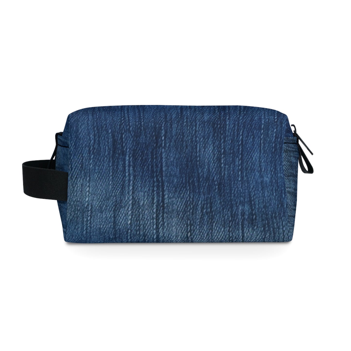 Indigo Splash: Washed Denim Reverie in Deep Blue - Toiletry Bag