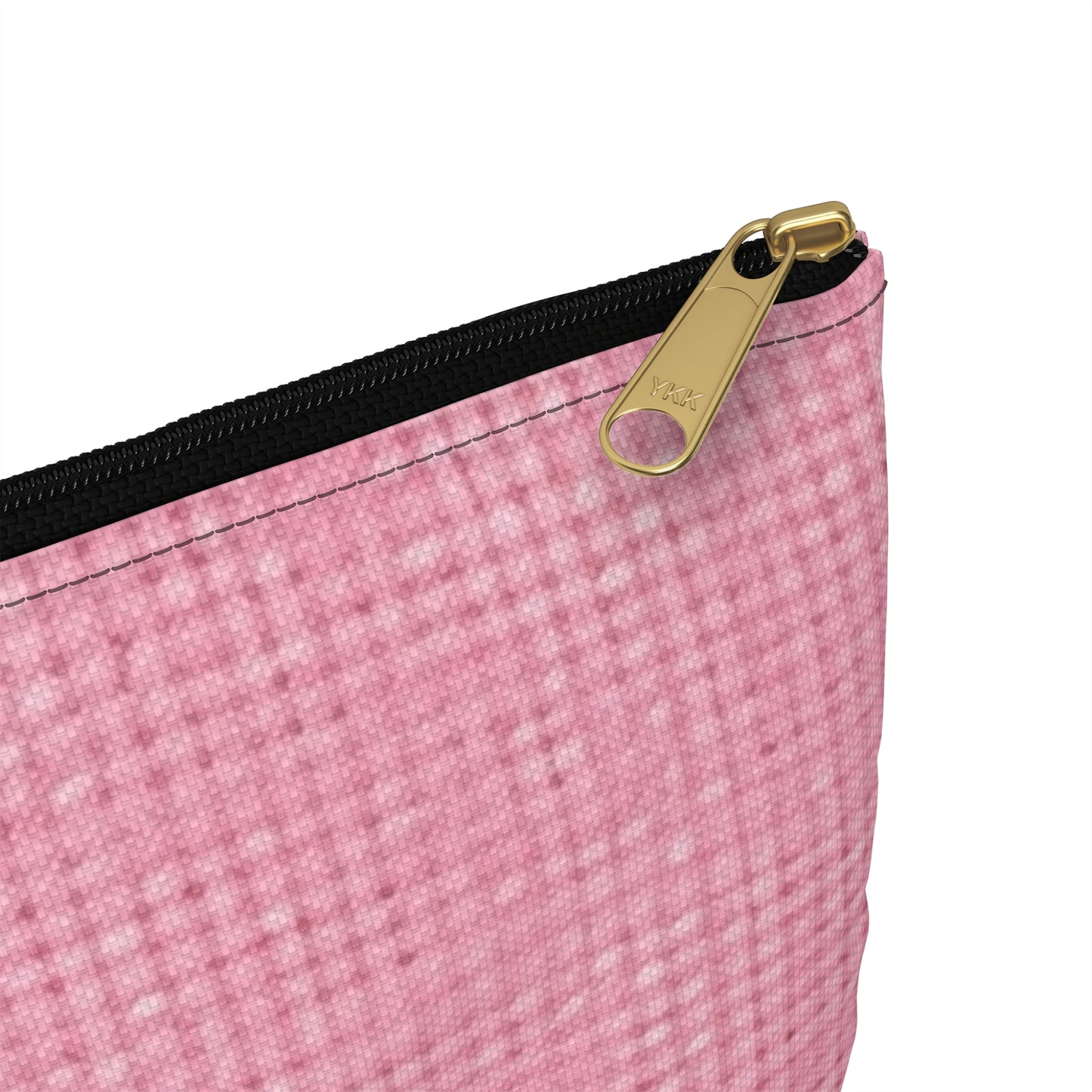 Pastel Rose Pink: Denim-Inspired, Refreshing Fabric Design - Accessory Pouch