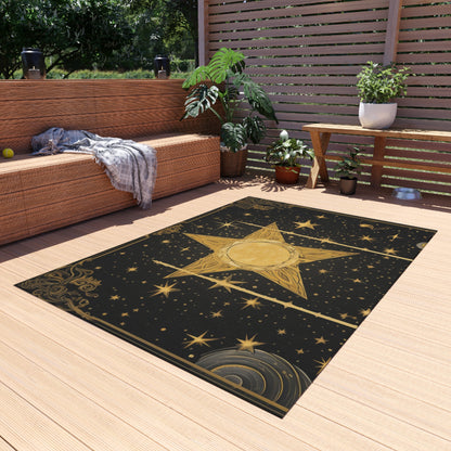 The Star Tarot Card - Symbol of Faith and Optimism - Outdoor Rug