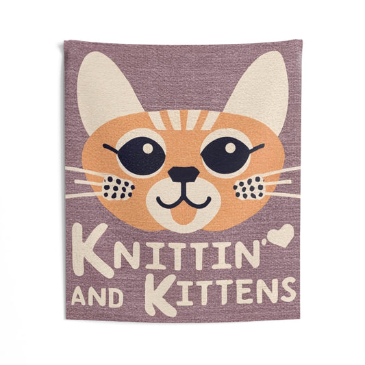 Crafty Cat Lovers: Unique Knittin with Kittens - Indoor Wall Tapestries