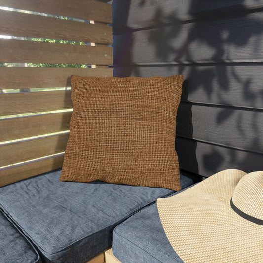 Brown Light Chocolate: Denim-Inspired Elegant Fabric - Outdoor Pillows