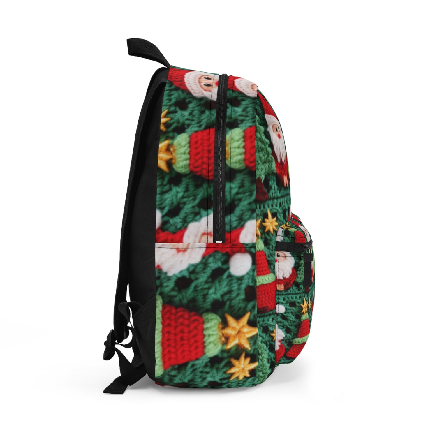 Patrón de ganchillo de Papá Noel, diseño navideño, decoración festiva, motivo de Papá Noel. Perfecto para la celebración navideña - Mochila 