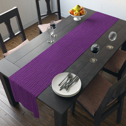 Violet/Plum/Purple: Denim-Inspired Luxurious Fabric - Table Runner (Cotton, Poly)