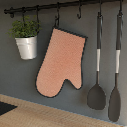 Soft Pink-Orange Peach: Denim-Inspired, Lush Fabric - Oven Glove