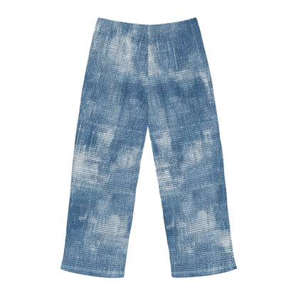 Faded Blue Washed-Out: Denim-Inspired, Style Fabric - Men's Pajama Pants (AOP)