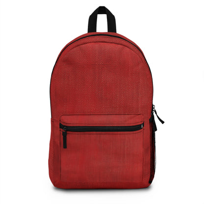 Juicy Red Berry Blast: Denim Fabric Inspired Design - Backpack