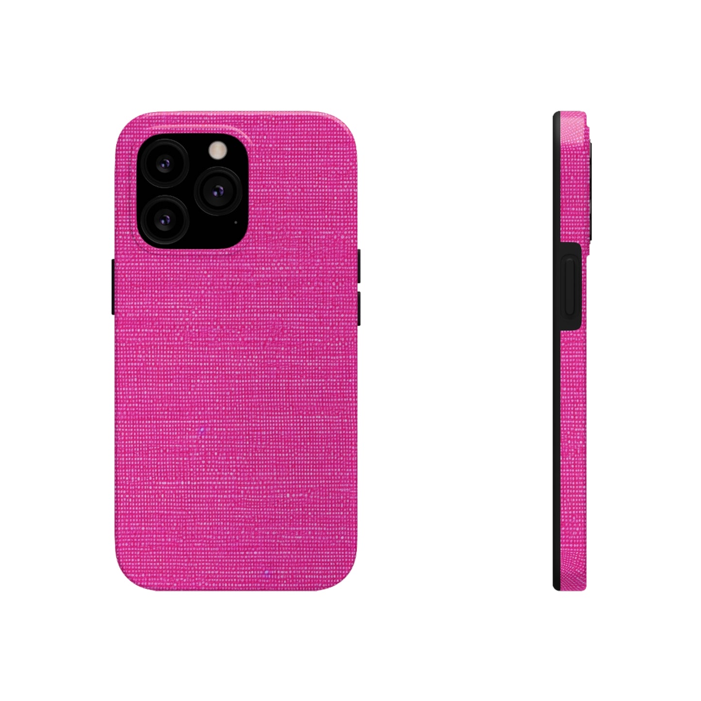 Hot Neon Pink Doll Like: Denim-Inspired, Bold & Bright Fabric - Tough Phone Cases