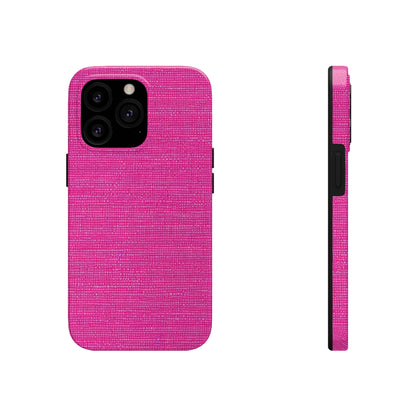 Hot Neon Pink Doll Like: Denim-Inspired, Bold & Bright Fabric - Tough Phone Cases