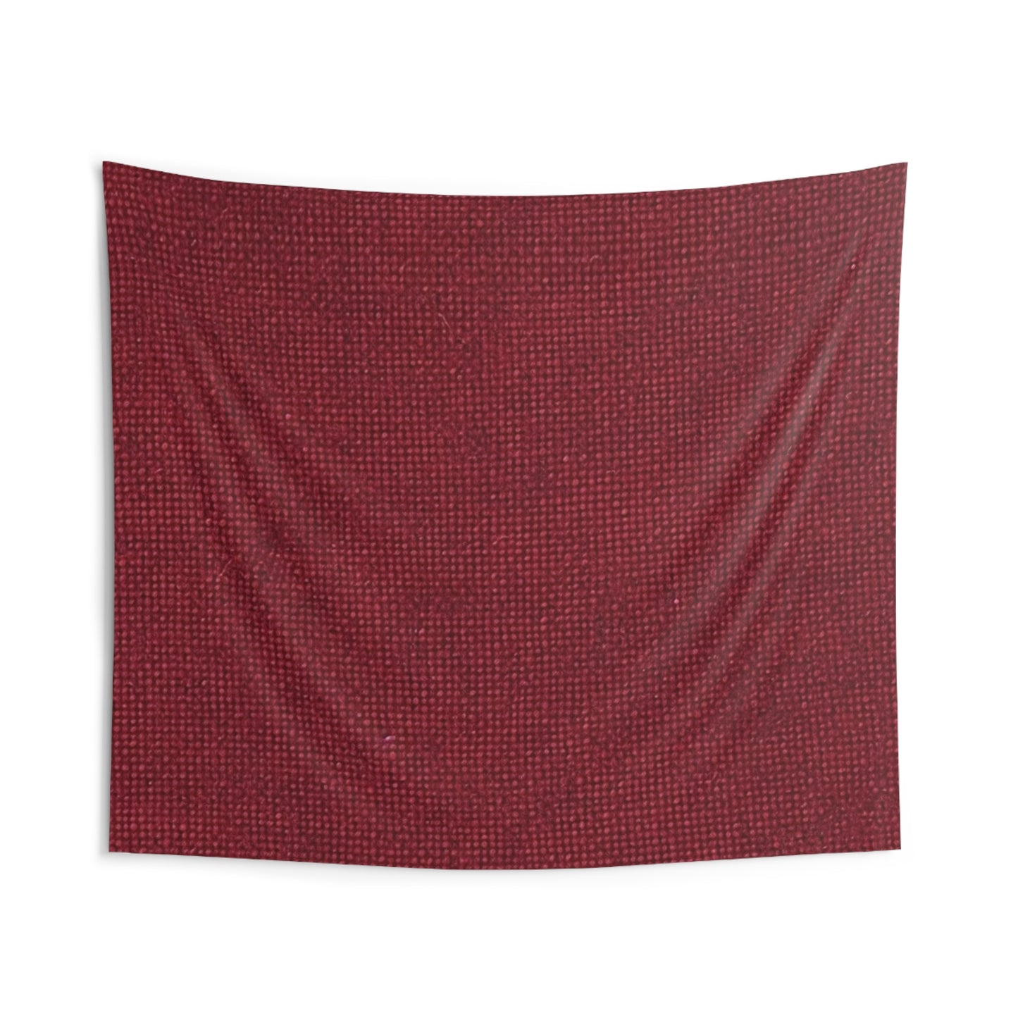 Seamless Texture - Maroon/Burgundy Denim-Inspired Fabric - Indoor Wall Tapestries