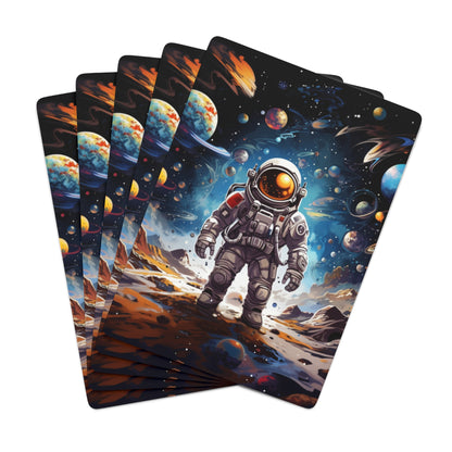 Galactic Voyage: Astronaut Journey in Celestial Star Cosmic Exploration - Poker Cards