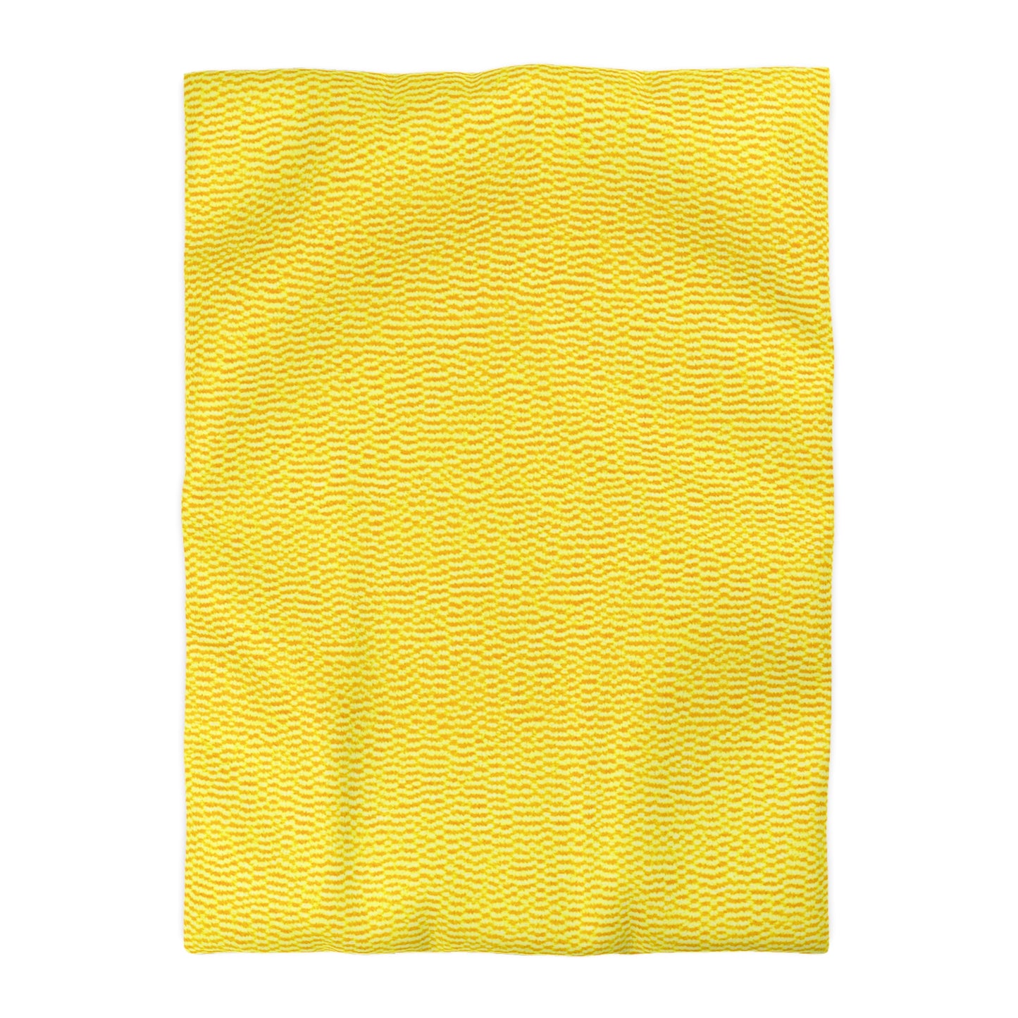 Sunshine Yellow Lemon: Denim-Inspired, Cheerful Fabric - Microfiber Duvet Cover