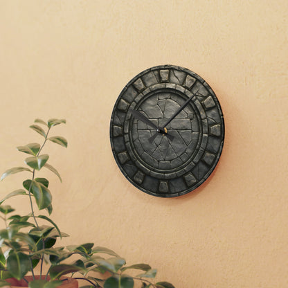 Token Border, Stone Acrylic Wall Clock