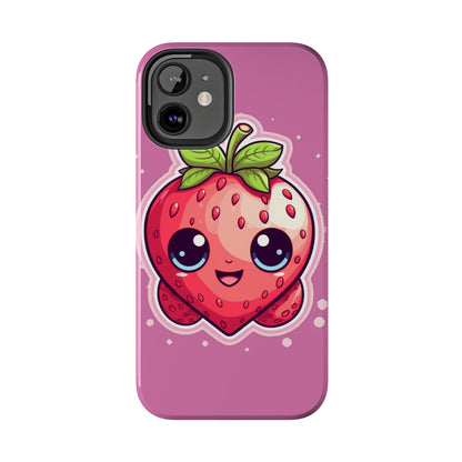 Kawaii Strawberry Adventure - Anime Classic Traditional Japanese Fruit - Otaku Artwork - Tough Phone Cases