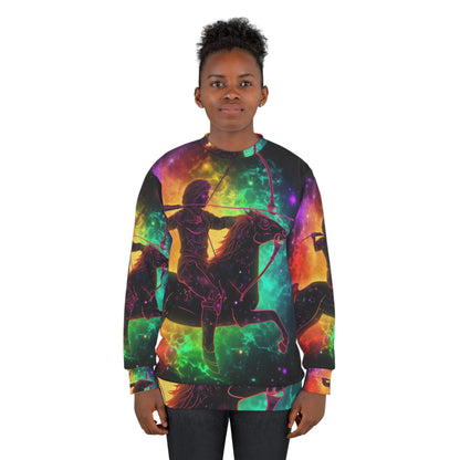 Colorful Sagittarius Zodiac Sign - Star Universe Theme - Unisex Sweatshirt (AOP)